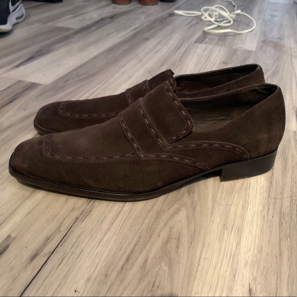 Calvin Klein Suede Slip On Dress Shoes
